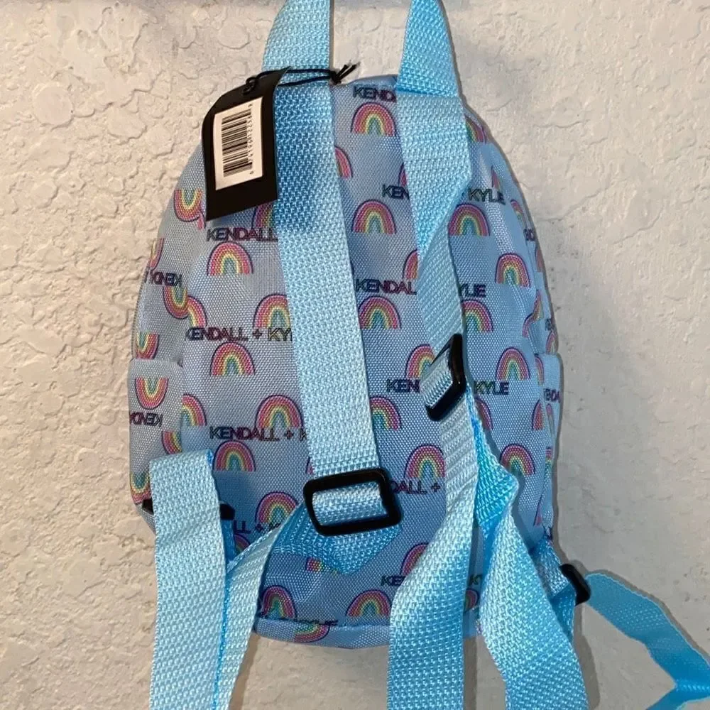 NWT Kendall & Kylie Mini Backpack Blue rainbow